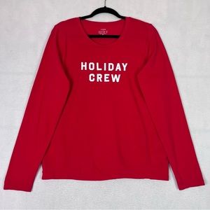 J.CREW  Graphic “HOLYDAY CREW”
Collector Tee 100% cotton red size: M